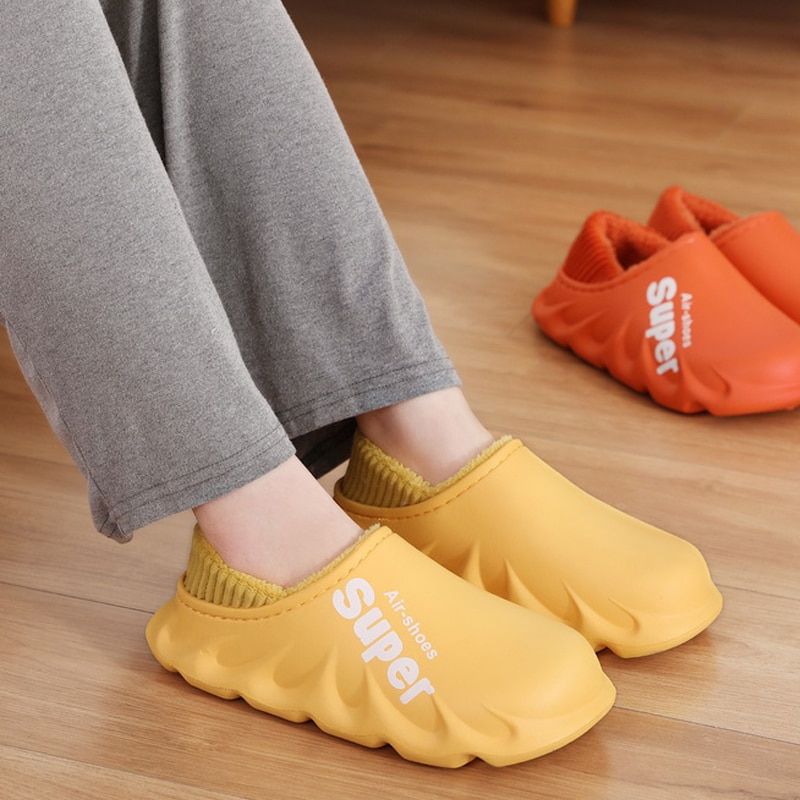 Pantoufles D'hiver En Peluche Impermables Pour Hommes, Nouv... - 6