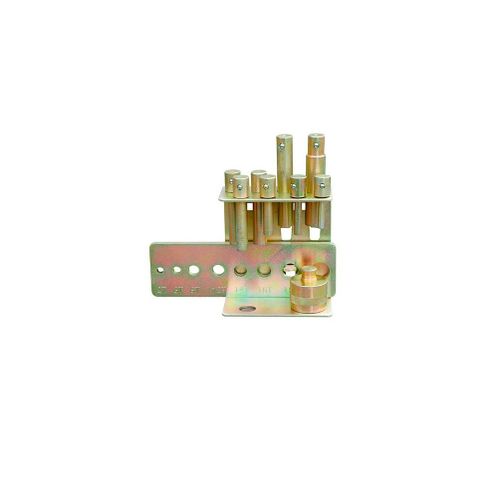 Kit de 8 poinçons avec plaque de fixation pour presse hydraulique d'atelier HOLZMANN