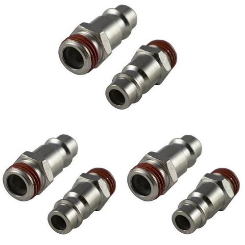 6 EMBOUTS POUR RACCORD PNEUMATIQUE EURO - FILETAGE MALE 1/4 BSP