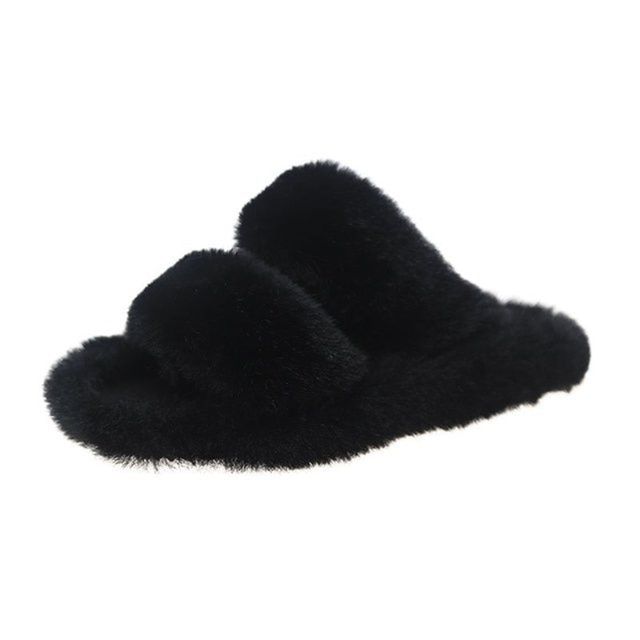 Diapositives En Fausse Fourrure Pour Femmes, Chaussures D'hi...