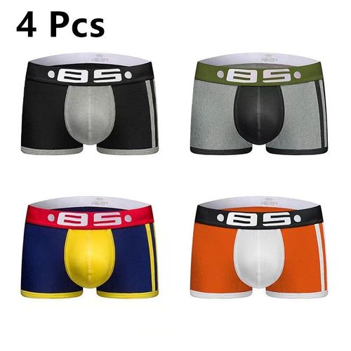 Boxer Zones Me En Coton Pour Hommes Caleçons Sexy Shorts Pour Pénis Sous-Vêtements De Haute Qualité Livraison Gratuite 4 Pièces
