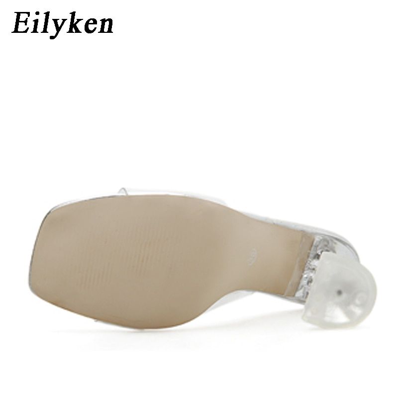 Eilyken -Pantoufles En Pvc Vert, Bout Ouvert, Talons Hauts, ... - 6