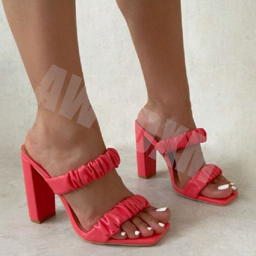 Escarpins Pour Dames, Sandales Plissées Pour Femmes, Modèle De Mode Sexy, Pantoufles De Styliste, Bout Ouvert, Talons Hauts,, Chaussures De Soirée, Diapositives ,