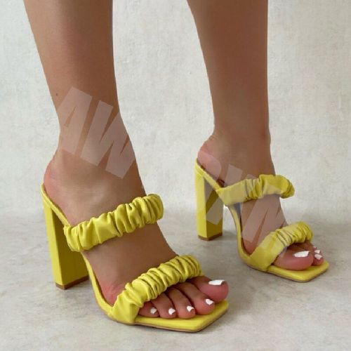 Escarpins Pour Dames, Sandales Plissées Pour Femmes, Modèle De Mode Sexy, Pantoufles De Styliste, Bout Ouvert, Talons Hauts,, Chaussures De Soirée, Diapositives ,