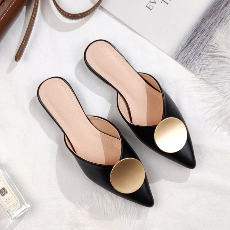 Faux Cuir Pour Femmes, Chaussures Plates Pointues Pour Print... - 4