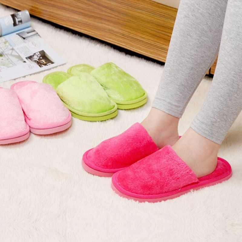 Femmes Chaussures D'intrieur D'hiver Silencieux Pantoufles ... - 3