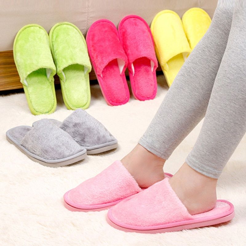 Femmes Chaussures D'intrieur D'hiver Silencieux Pantoufles ... - 7