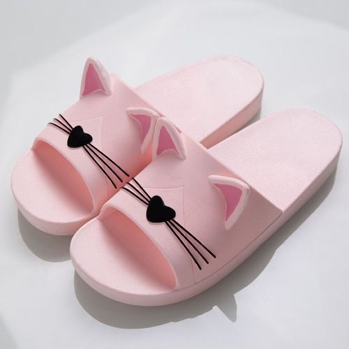 Femmesté Pantoufles Glisser Sandales Plage Diapositives Tongs 3d Dessin Animé Chatspais Fond Confort Femmes Hommes Couple Chaussures