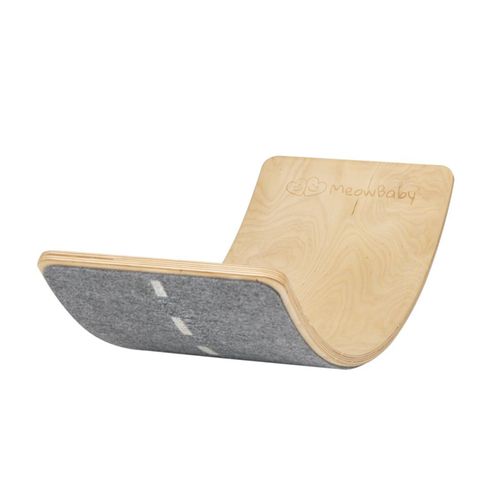 Meowbaby Planche D'équilibre Pour Enfants 80x30cm, Balance Board Avec Feutre Gris Autoroute