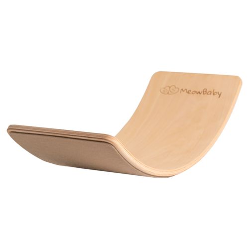 Meowbaby Planche D'équilibre Pour Enfants 80x30cm, Balance Board Avec Feutre Beige