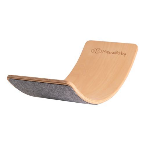 Meowbaby Planche D'équilibre Pour Enfants 80x30cm, Balance Board Avec Feutre Gris
