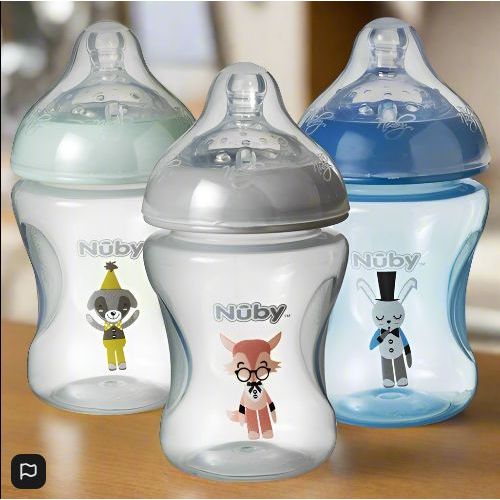 Nuby Triple Pack Bottles (240ml X 3 )