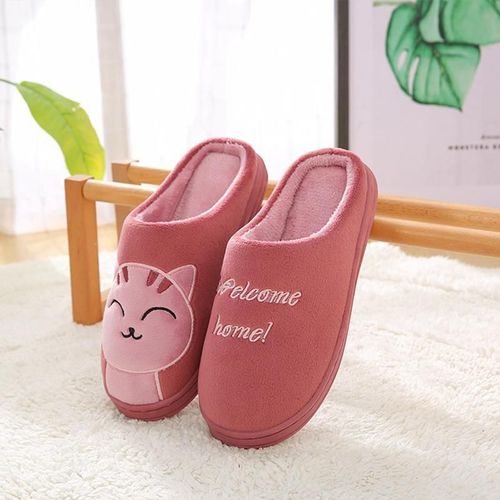Femmes Mignon Dessin Animé Pantoufles Dames Hiver Maison Modèle Pantoufles Intérieur Maison Chaussures Femme Chaussures Plates Talonspais Nouveau