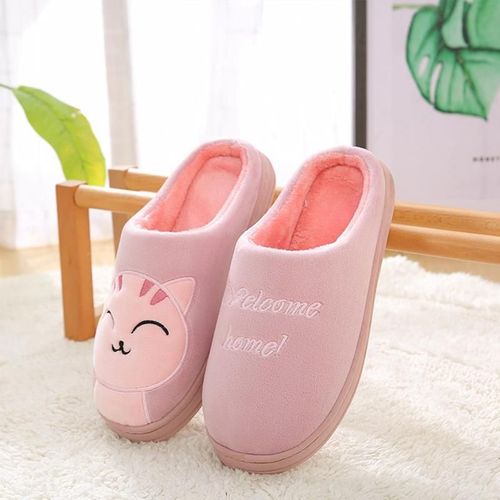 Femmes Mignon Dessin Animé Pantoufles Dames Hiver Maison Modèle Pantoufles Intérieur Maison Chaussures Femme Chaussures Plates Talonspais Nouveau