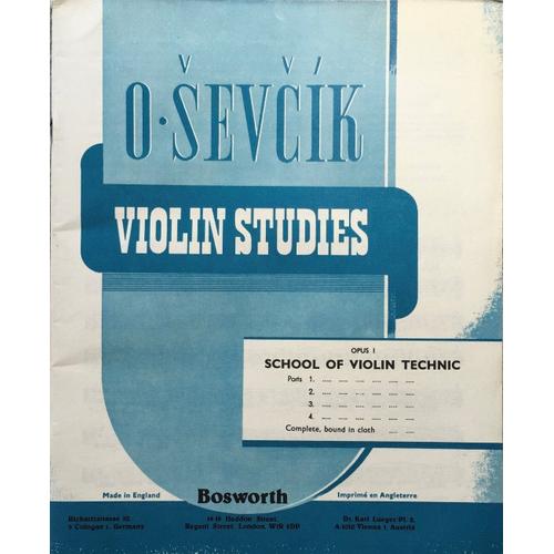 Sevcik. Violin Studies . Op 1. Part 3