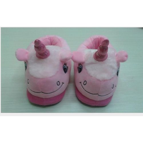 Licorne Taille Pour Adultes, Pantoufles De Maison Pour Femmes, Mignonnes Chaussures En Fourrure De Dessin Animé Unisexe, Pantoufle D'intérieur, Chinelo K46