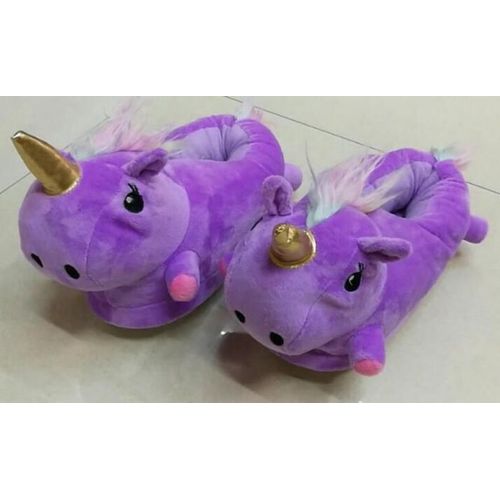 Licorne Taille Pour Adultes, Pantoufles De Maison Pour Femmes, Mignonnes Chaussures En Fourrure De Dessin Animé Unisexe, Pantoufle D'intérieur, Chinelo K46