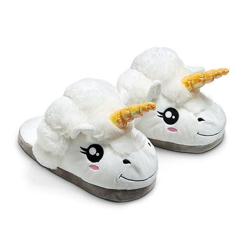 Licorne Taille Pour Adultes, Pantoufles De Maison Pour Femmes, Mignonnes Chaussures En Fourrure De Dessin Animé Unisexe, Pantoufle D'intérieur, Chinelo K46