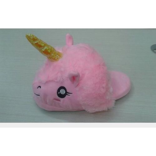 Licorne Taille Pour Adultes, Pantoufles De Maison Pour Femmes, Mignonnes Chaussures En Fourrure De Dessin Animé Unisexe, Pantoufle D'intérieur, Chinelo K46