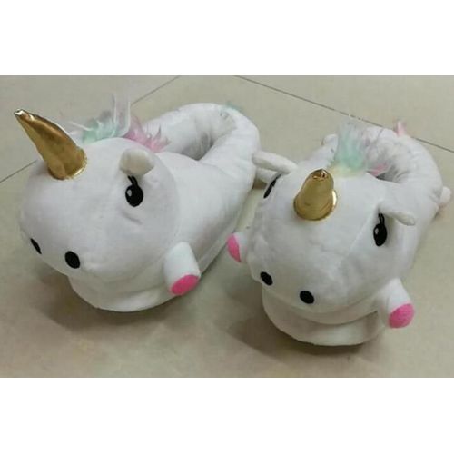 Licorne Taille Pour Adultes, Pantoufles De Maison Pour Femmes, Mignonnes Chaussures En Fourrure De Dessin Animé Unisexe, Pantoufle D'intérieur, Chinelo K46