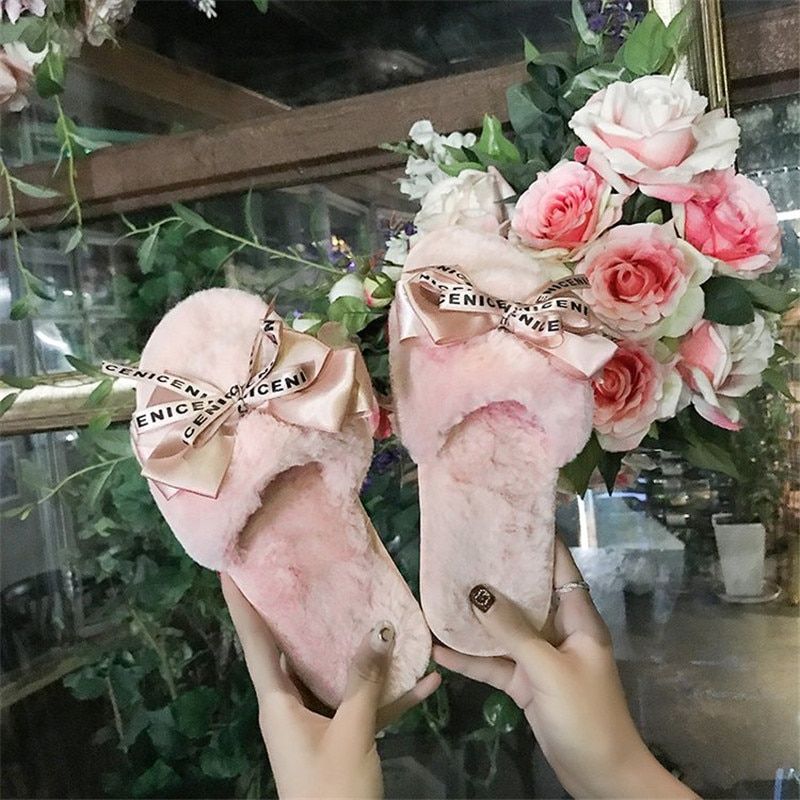 Mignons Chaussons En Peluche Type Mules Pour Femmes, Pantouf... - 2
