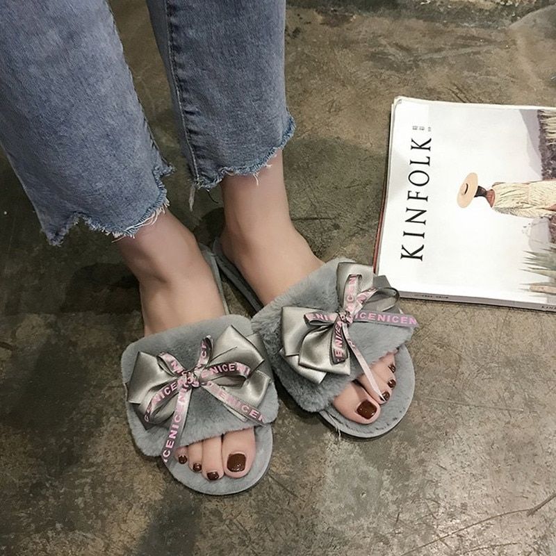 Mignons Chaussons En Peluche Type Mules Pour Femmes, Pantouf... - 7
