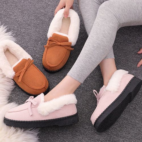 Chaussures Brodées Pour Femmes Hiver Chaud Polaire Doublure Femmes Toile Broderie Baskets Mi Haut (Beige Fourrure à L'intérieur 4