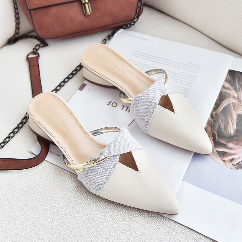 Mules  Bout Pointu Pour Femmes, Chaussures D'extrieur, Cou... - 3