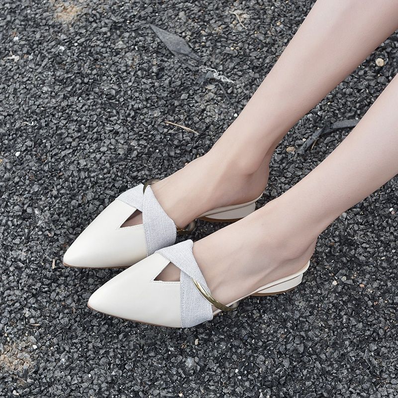 Mules  Bout Pointu Pour Femmes, Chaussures D'extrieur, Cou... - 6