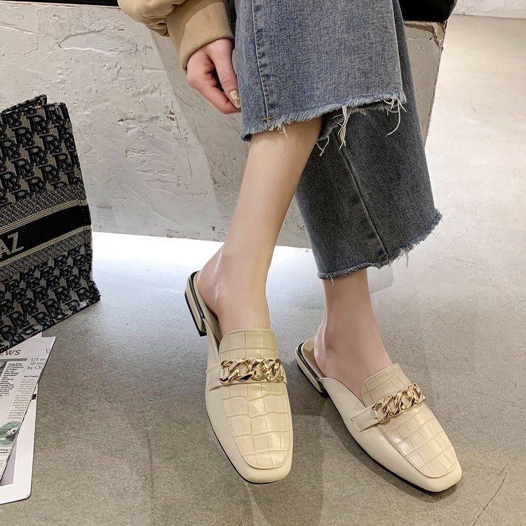 Mules  Chane Pour Femmes, Diapositives  Bout Carr, Chaus... - 3