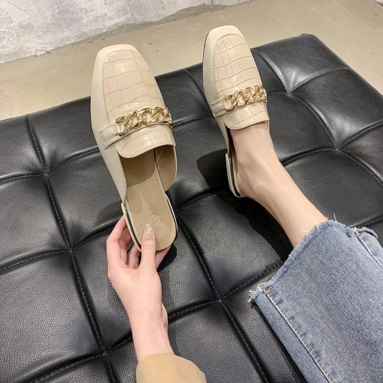 Mules  Chane Pour Femmes, Diapositives  Bout Carr, Chaus... - 6