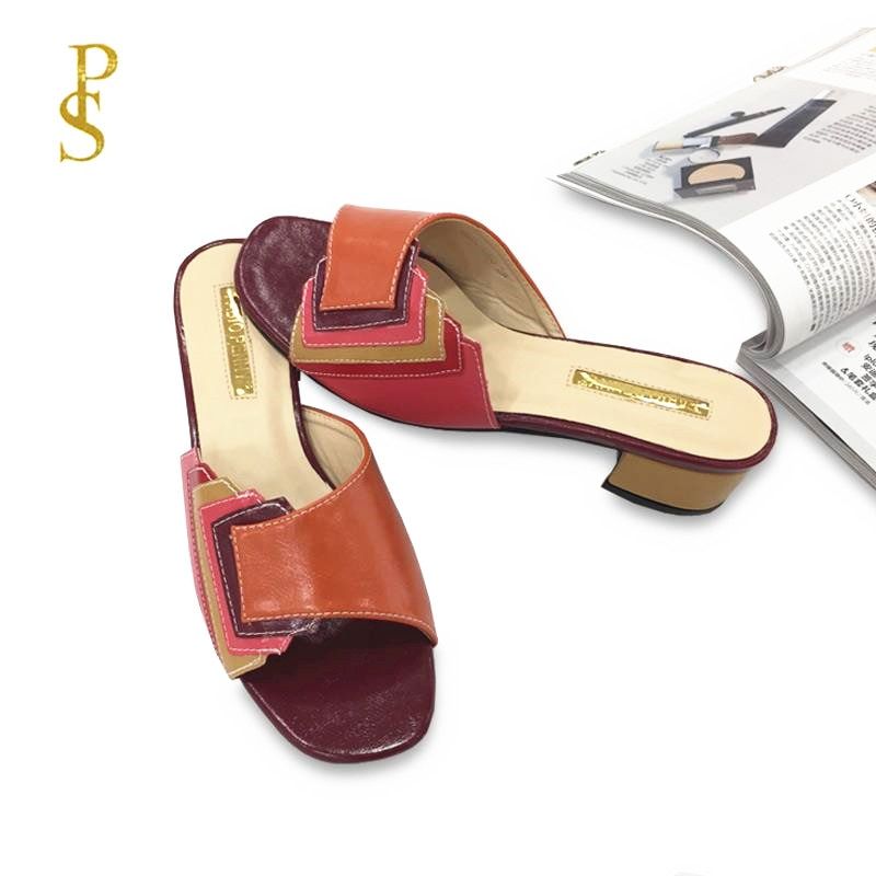 Mules  Talon Multicolores, Patchwork De Couleurs, Style Nig... - 3