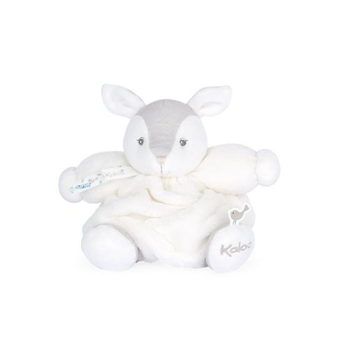 Doudou Faon Kaloo Plume Boule Chubby Médium Blanc Peluche Jouet Bebe Animal Patapouf Soft Toy Baby