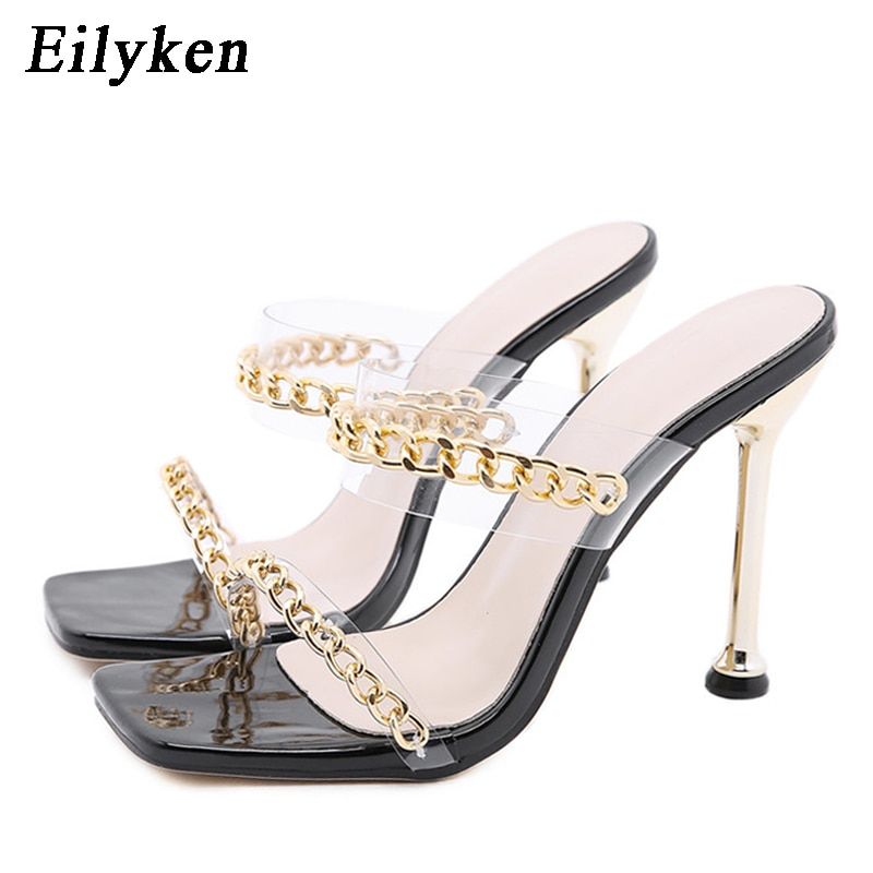 Mules  Talons Hauts En Pvc Transparent Pour Femme, Chaussur... - 4