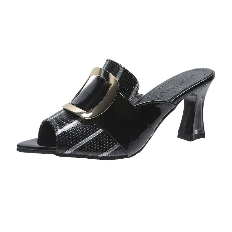 Mules De Luxe  Talons Bas Et Bout Ouvert Pour Femme, Chauss... - 7