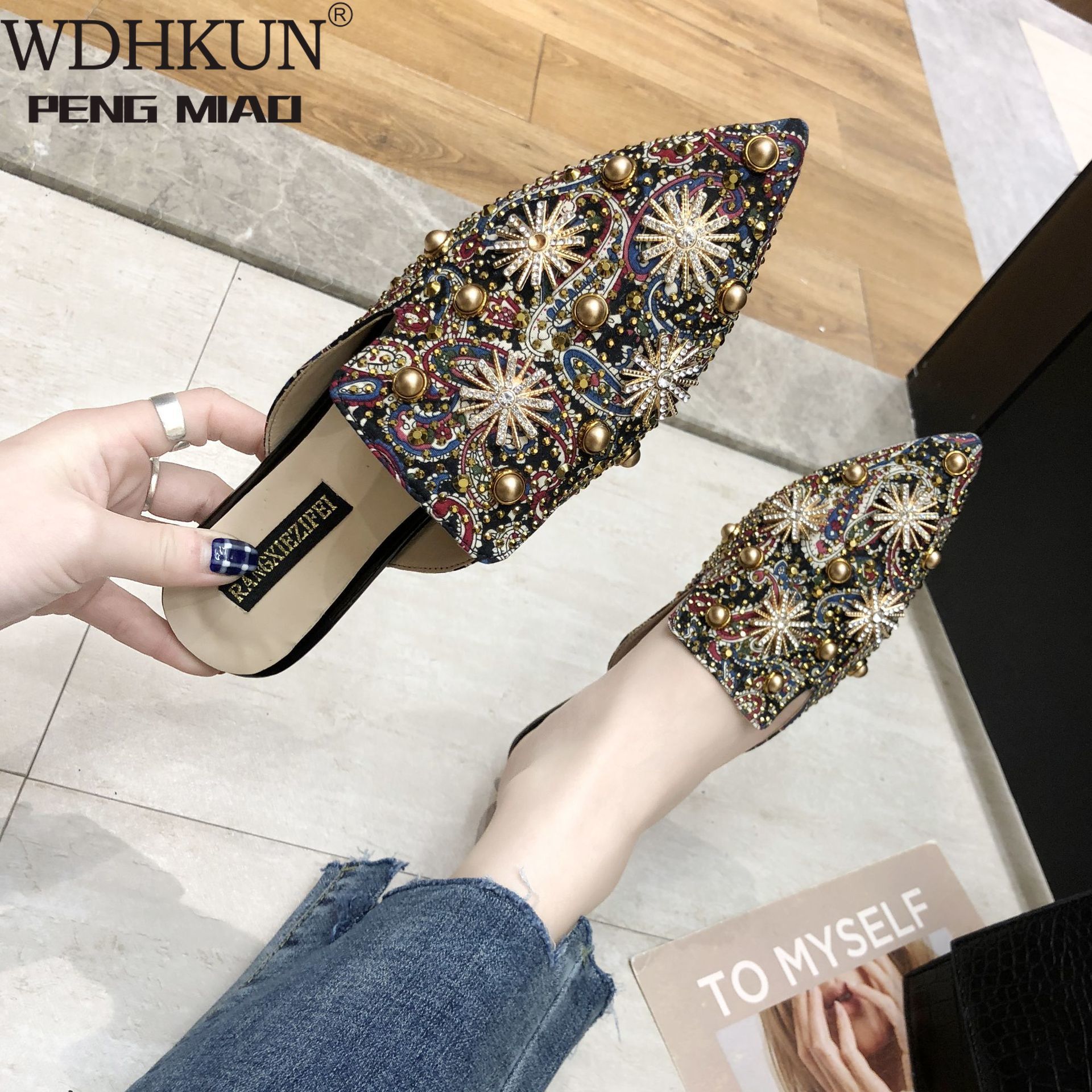 Mules De Luxe Pour Femmes, Pantoufles Chinoises D't, Chaus... - 2