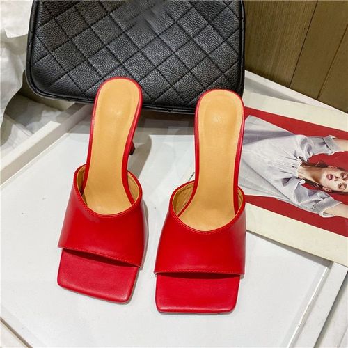 Muleslégantes Bout Carré Et Talons Hauts Pour Femmes, Nouvelles Pantoufles