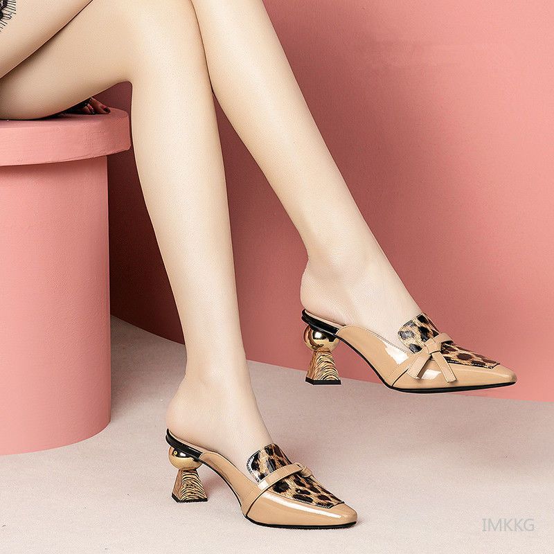 Mules En Cuir Souple Et  Talons Hauts Pour Femmes, Pantoufl... - 2