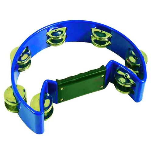 Tambourin En Plastique Bleu 23 Cm