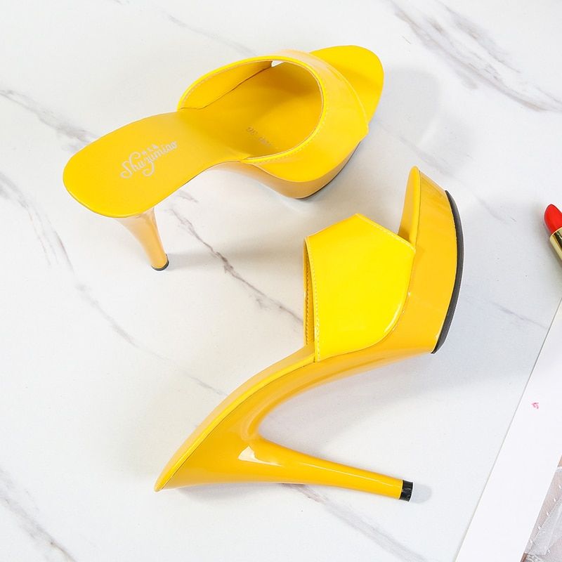 Mules Sexy  Talons, t 2020, Hauteur 13 Cm, Coloris Acidul... - 5