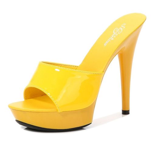 Mules Sexy Talons,té, Hauteur 13 Cm, Coloris Acidulés, Résistantes L'eau, Sandales Pour Soirée, Mariage, Escarpins Pour Femmes