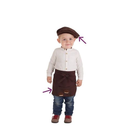 Kit De Marchand De Châtaignes Pour Bébé: Tablier Et Casquette