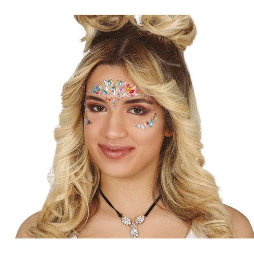 Bijoux De Visage Adhésifs Multicolores