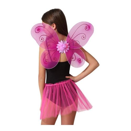 Papillon Ou Fée Fuchsia Kit: Ailes Tutu Et Mesure 39x30 Cm