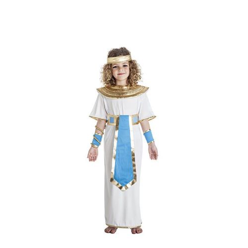 Déguisement De Pharaon Égyptien Blanc Et Bleu Pour Fille