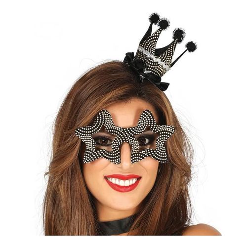 Kit Fête Fin De L?Année: Couronne Et Lunettes Dorées