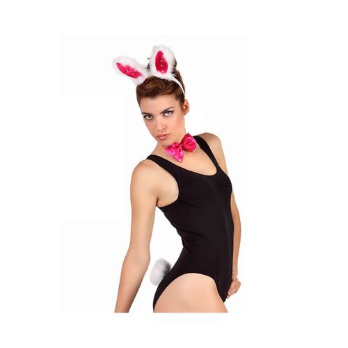 Set De Lapin Blanc Et Rose (3 Pièces)