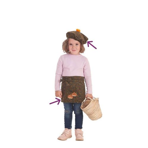 Kit De Marchande De Châtaignes Pour Bébé: Tablier Et Casquette Avec Fleurs