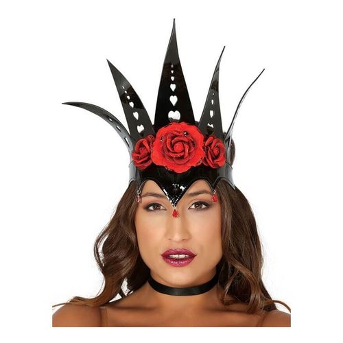 Couronne Noire Avec Fleurs
