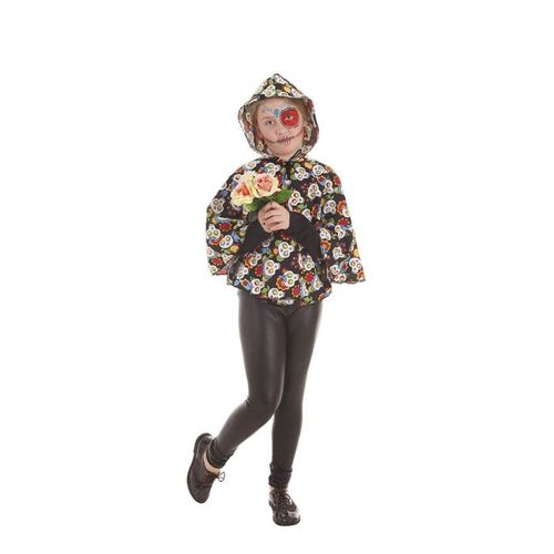Kit Du Jour Des Morts Pour Fille: Cape Et Maquillage